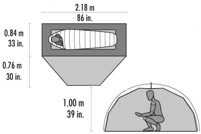 Tenda para caminhadas MSR Elixir 1 Grey 2/5