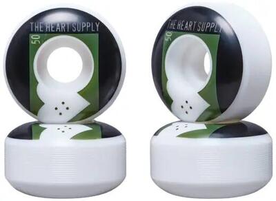 Heart supply even 99a skateboard wielen 4-pack - 50mm - groen