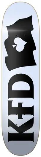 KFD Logo Flagship Skateboard Deck - 8.25" - White