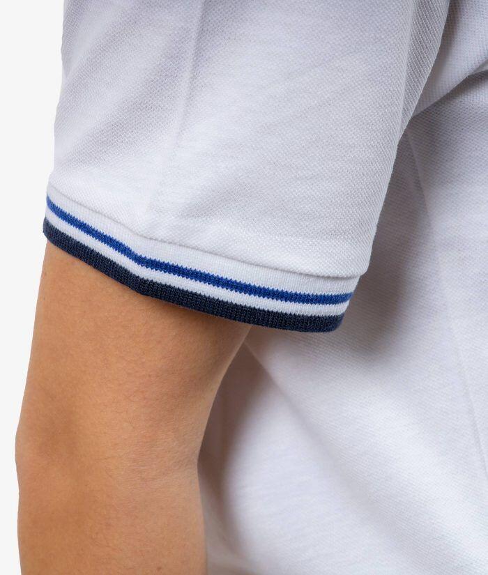 Polo donna givova bianco /blu 3/4