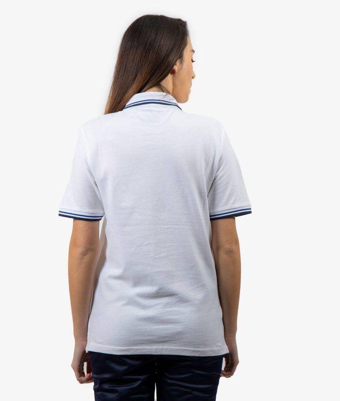 Polo donna givova bianco /blu 4/4