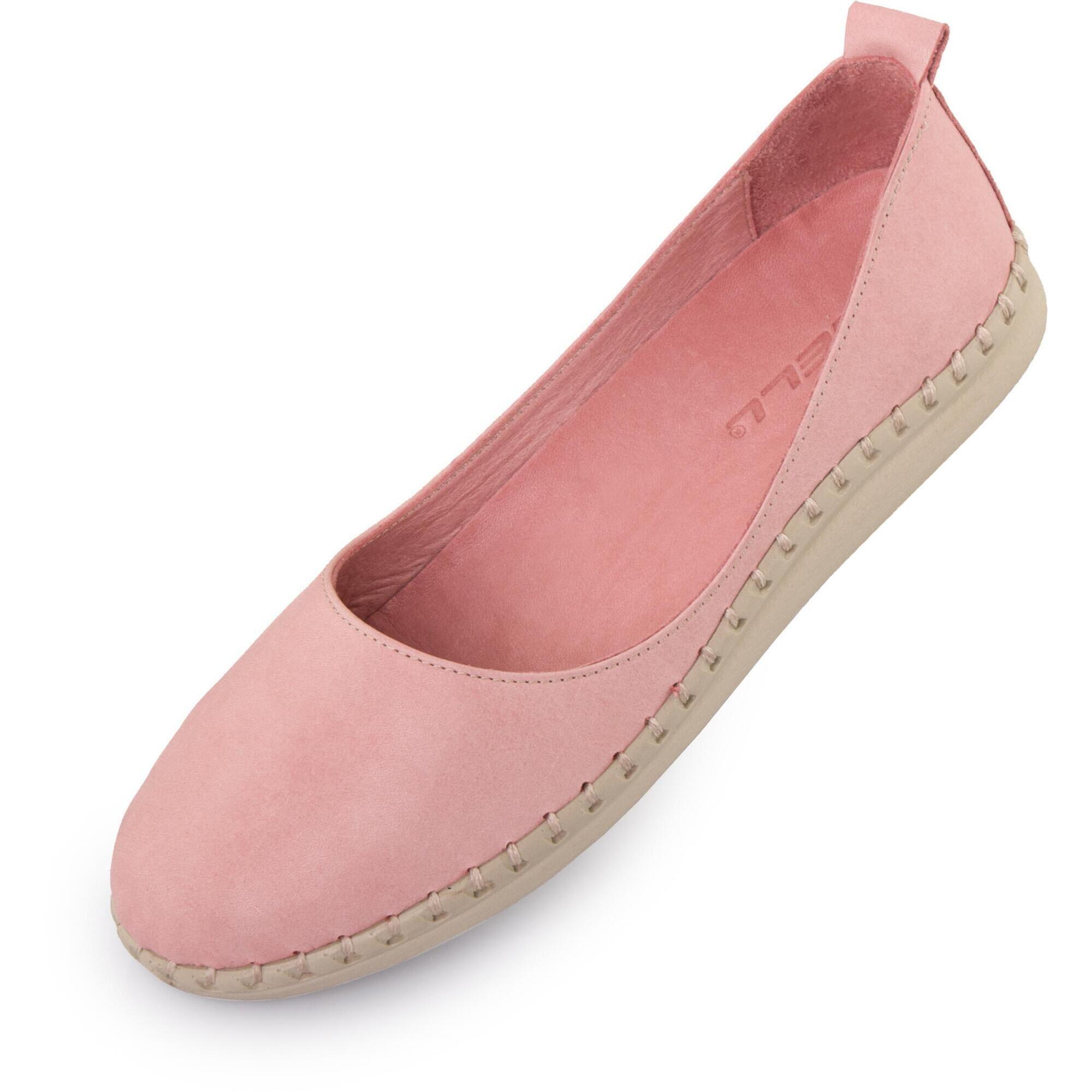 Baleriny skórzane NELL Aurora Pink damskie 38