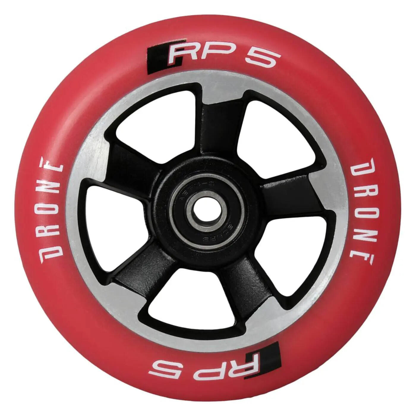Drone RP5 Roată Trotinetă Freestyle - 110mm - Negru/Roșu