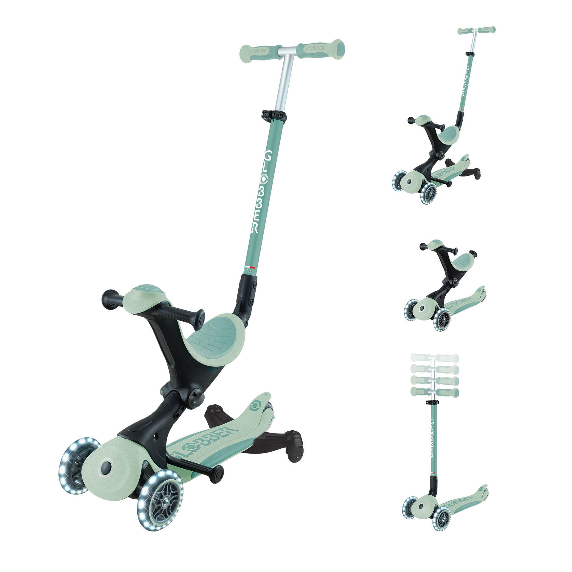 Trottinette évolutive GO-UP DELUXE LIGHTS ECO 360 - Vert Pistache 6/6