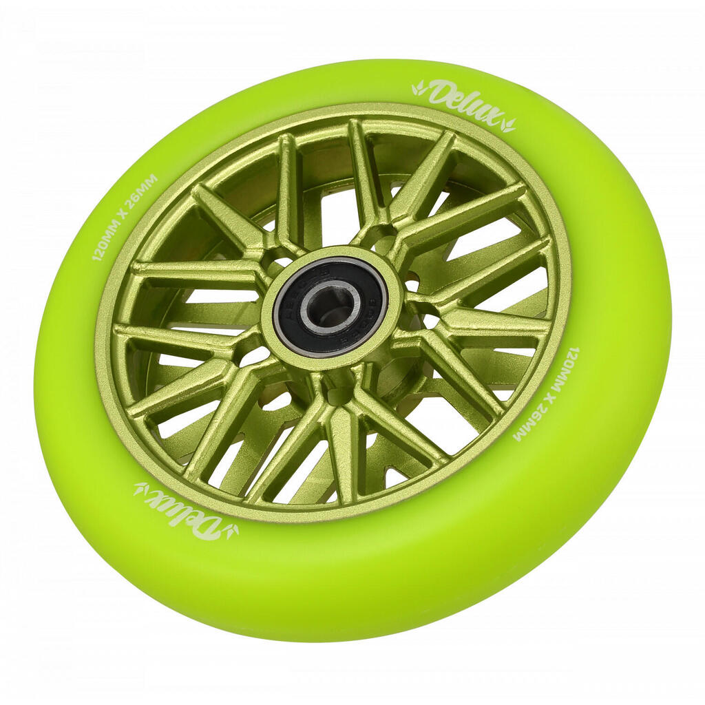 Scooter Wheels - 120 mm - Delux - Green/Green - Blunt Scooters