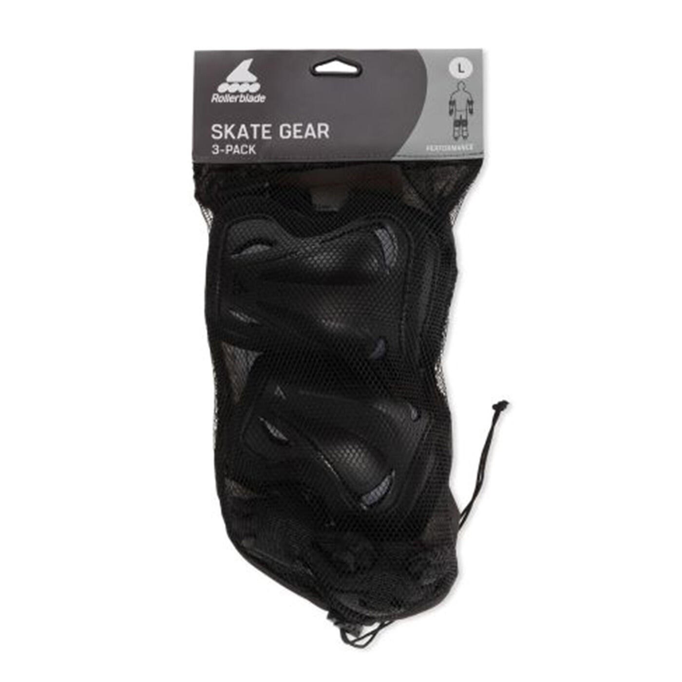 ROLLERBLADE Pack 3 protections SKATE GEAR Noir 6/7