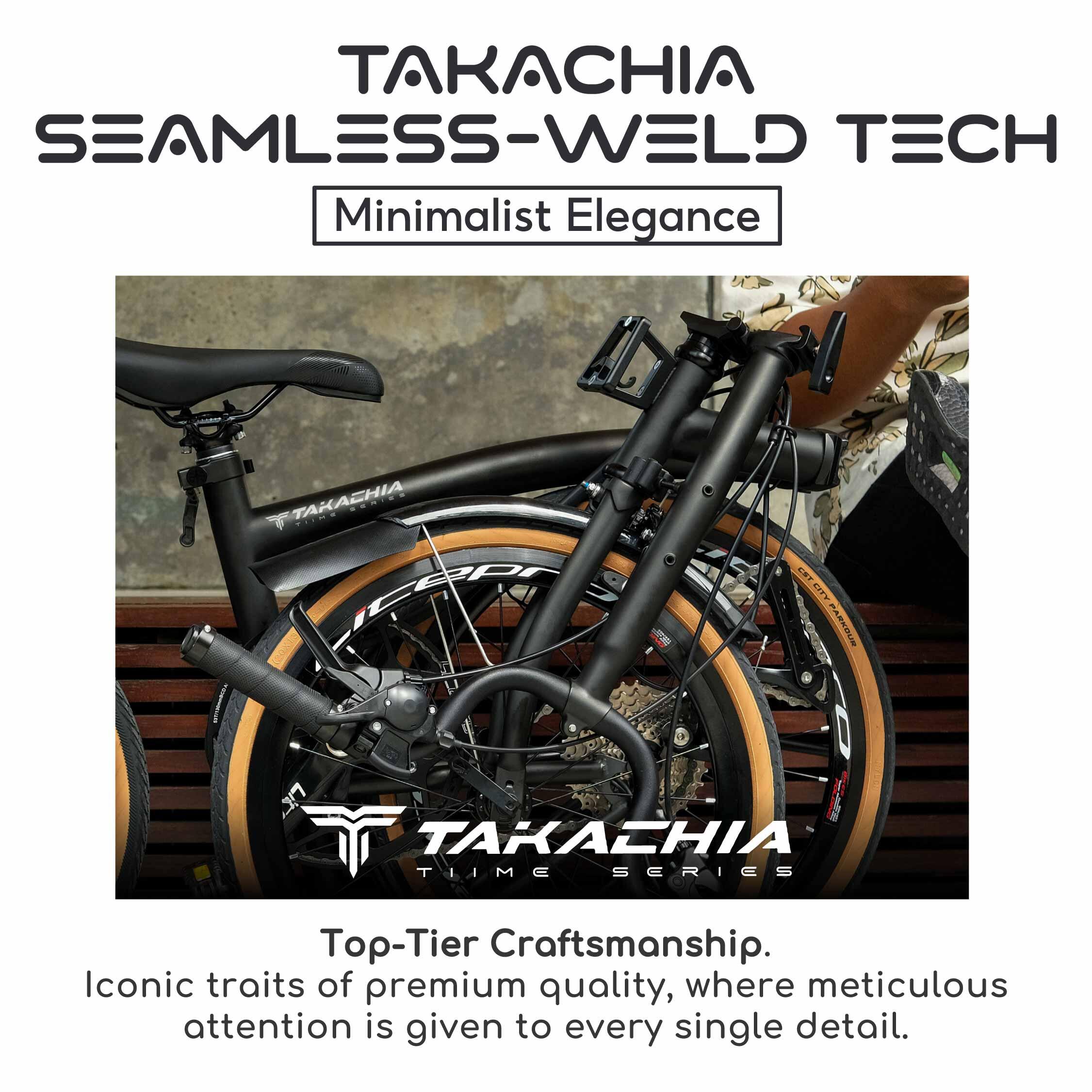 TAKACHIA TIIME SERIES C20 PRO 9-SPEED TRIFOLD BIKE [METALLIC RED