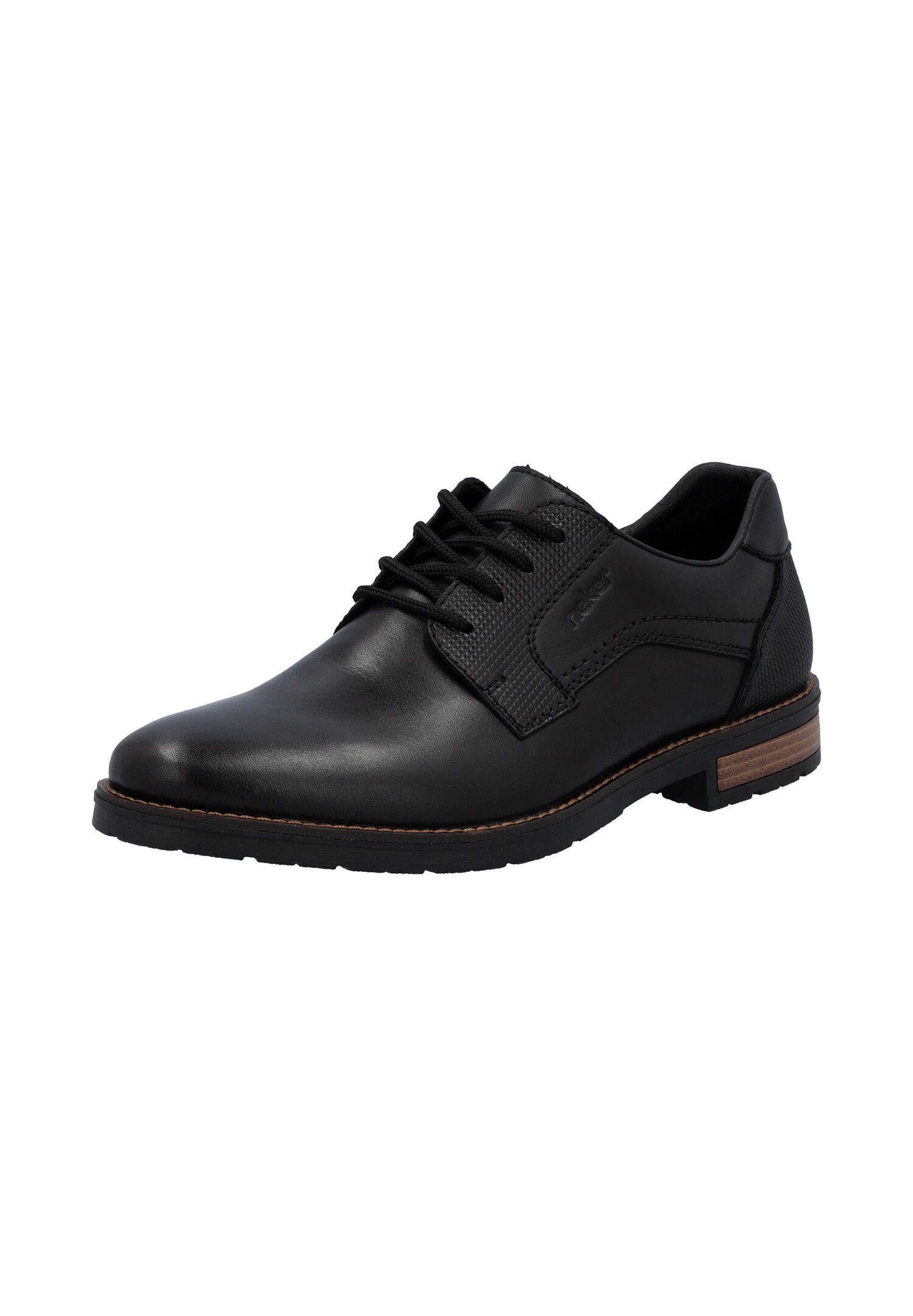 Rieker Herren Schnürschuhe Halbschuhe Leder Schuhe 14603-00 schwarz 3/7