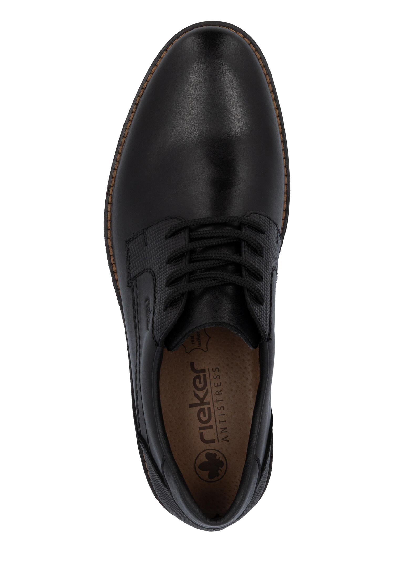 Rieker Herren Schnürschuhe Halbschuhe Leder Schuhe 14603-00 schwarz 6/7