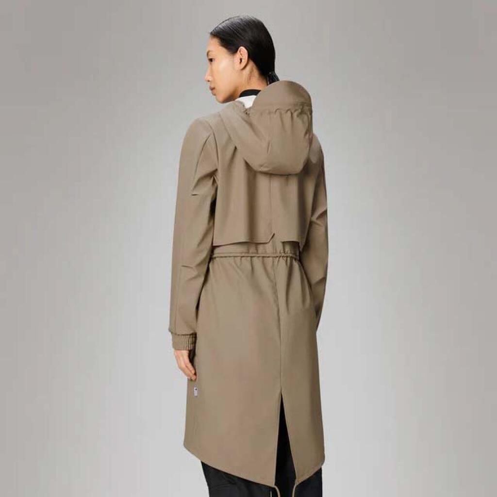 Giacca Rains Modello String W Parka W3 Colore Beige 3/5