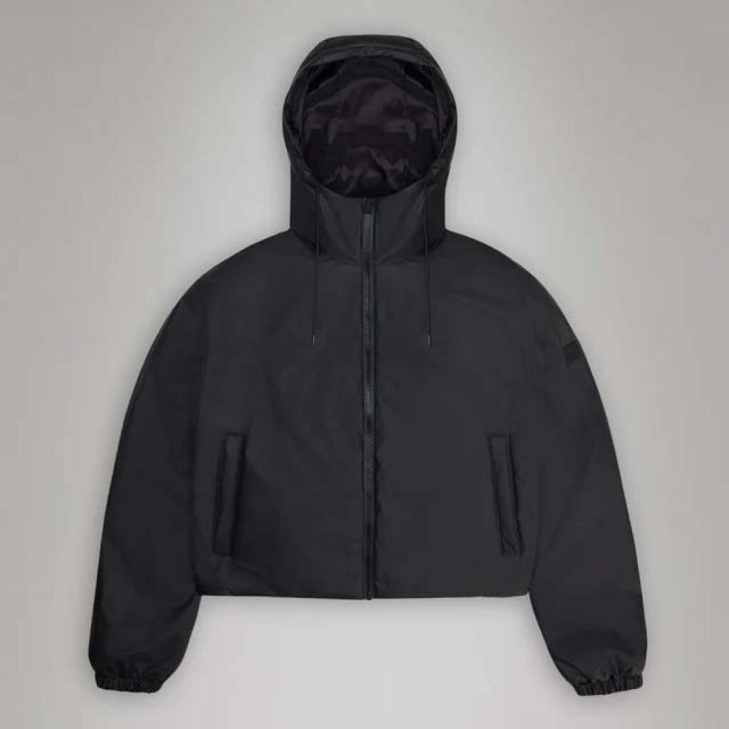 Giacca Rains Modello Lohja Short Insulated Jacket Colore Nero 2/5