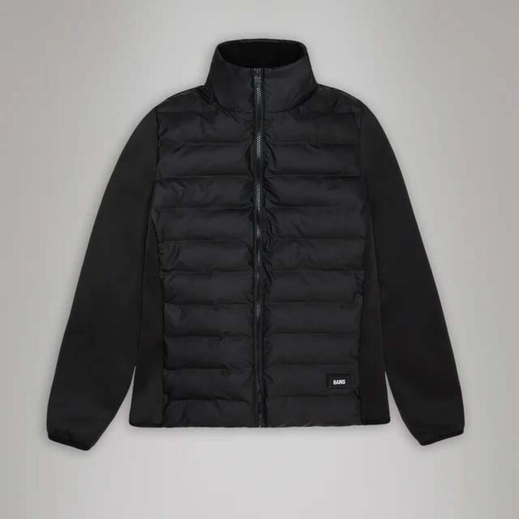 Giacca Rains Modello Safi Fleece Hybrid Curve Jac Colore Nero 2/5