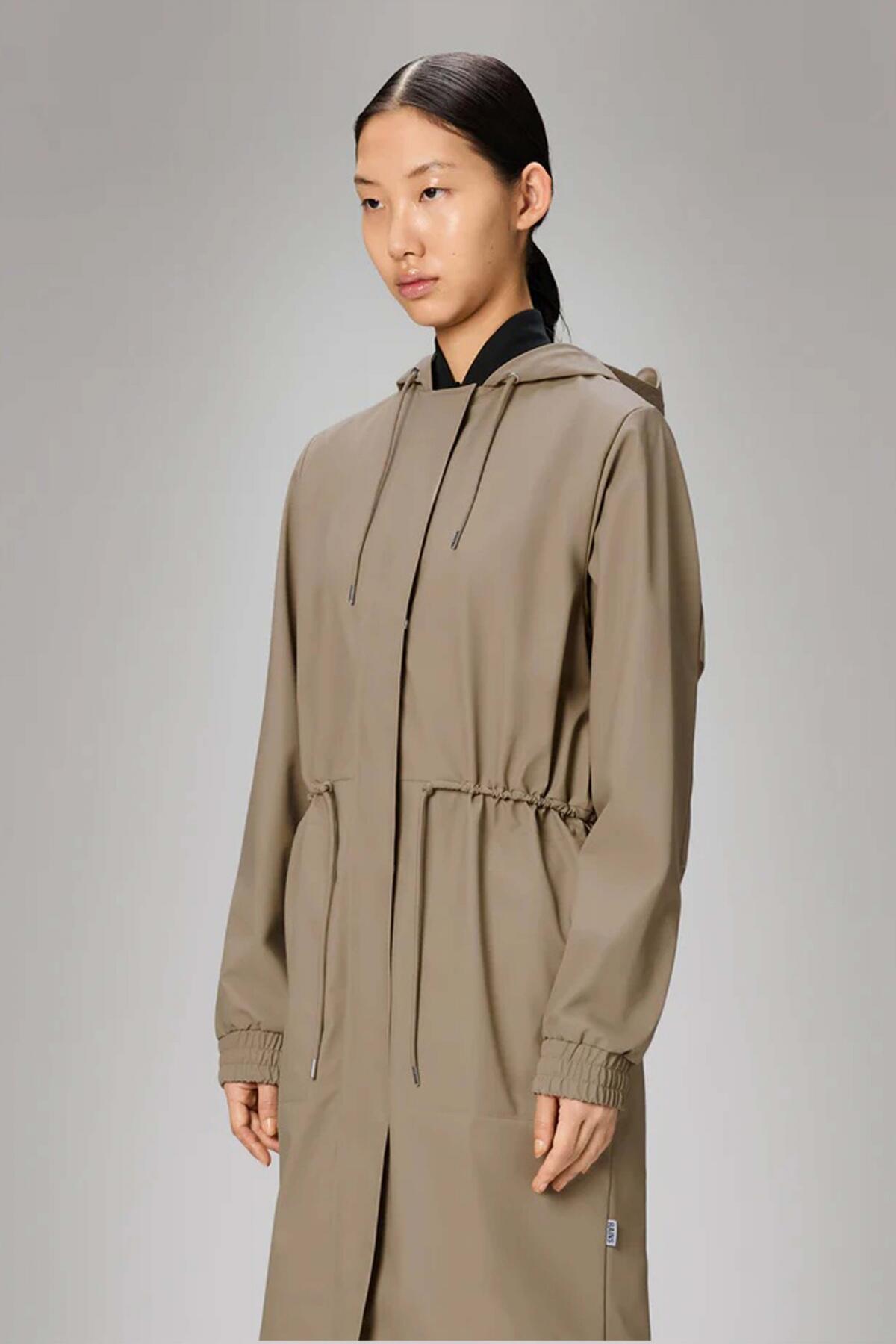 Giacca Rains Modello String W Parka W3 Colore Beige 5/5