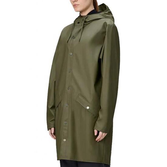 Kurtka RAINS LONG JACKET W3 Zielony
