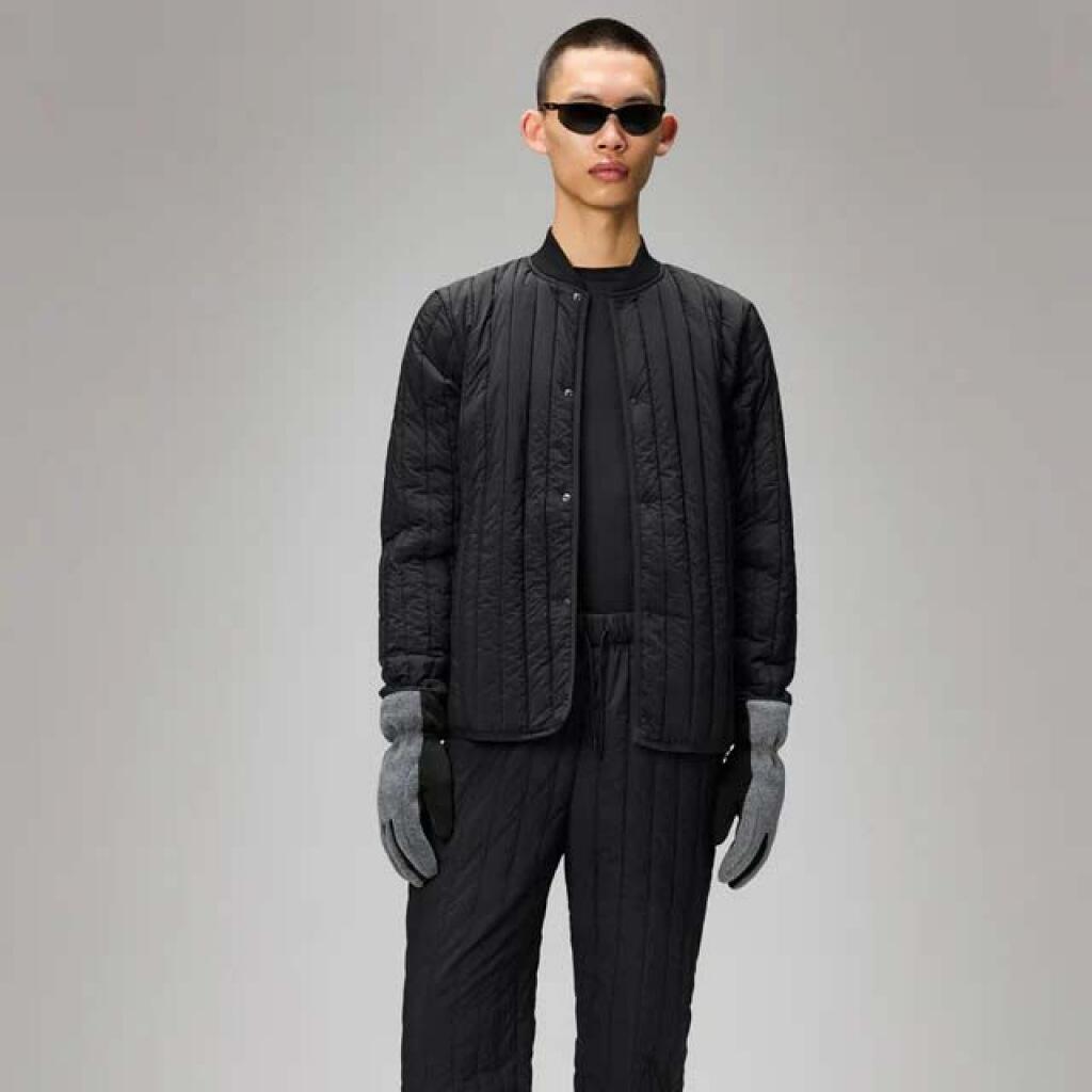 Giacca Rains Modello Banja Liner Bomber Jacjet T1 Colore Nero 4/5