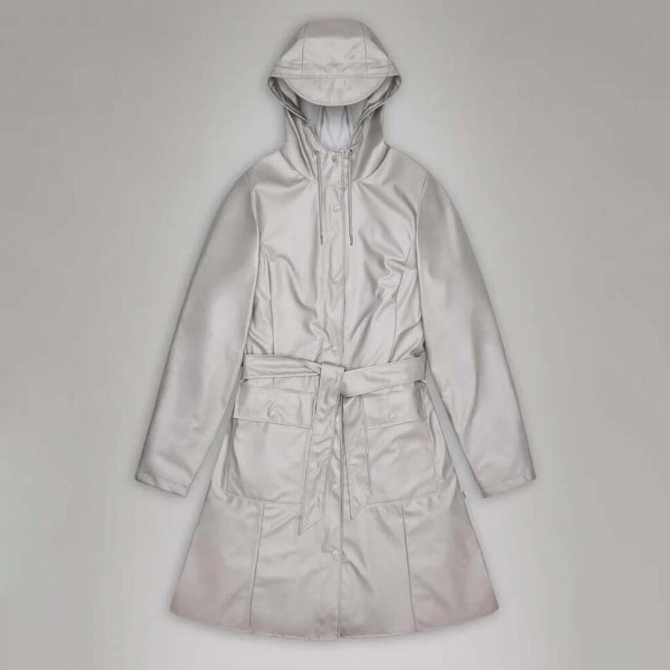 Kurtka RAINS CURVE LONG JACKET W3 Szary