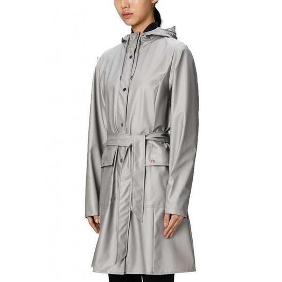 Kurtka RAINS CURVE LONG JACKET W3 Szary