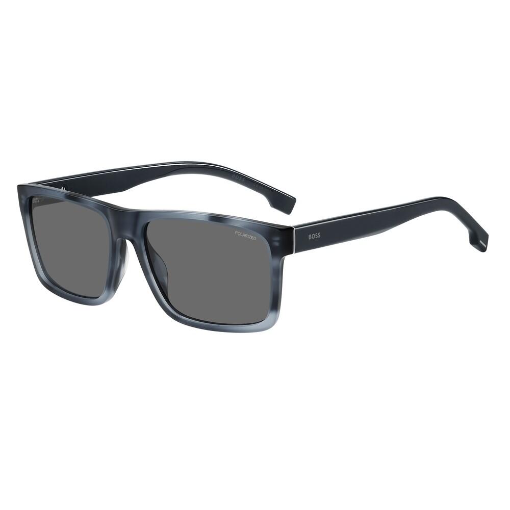 Hugo Boss - Lunettes De Soleil Polarisées Hugo Boss 1760/g/s 38i Pour Homme, Taille 59 Mm - Lunettes De Soleil - Bleu|gris - No Size - Decathlon