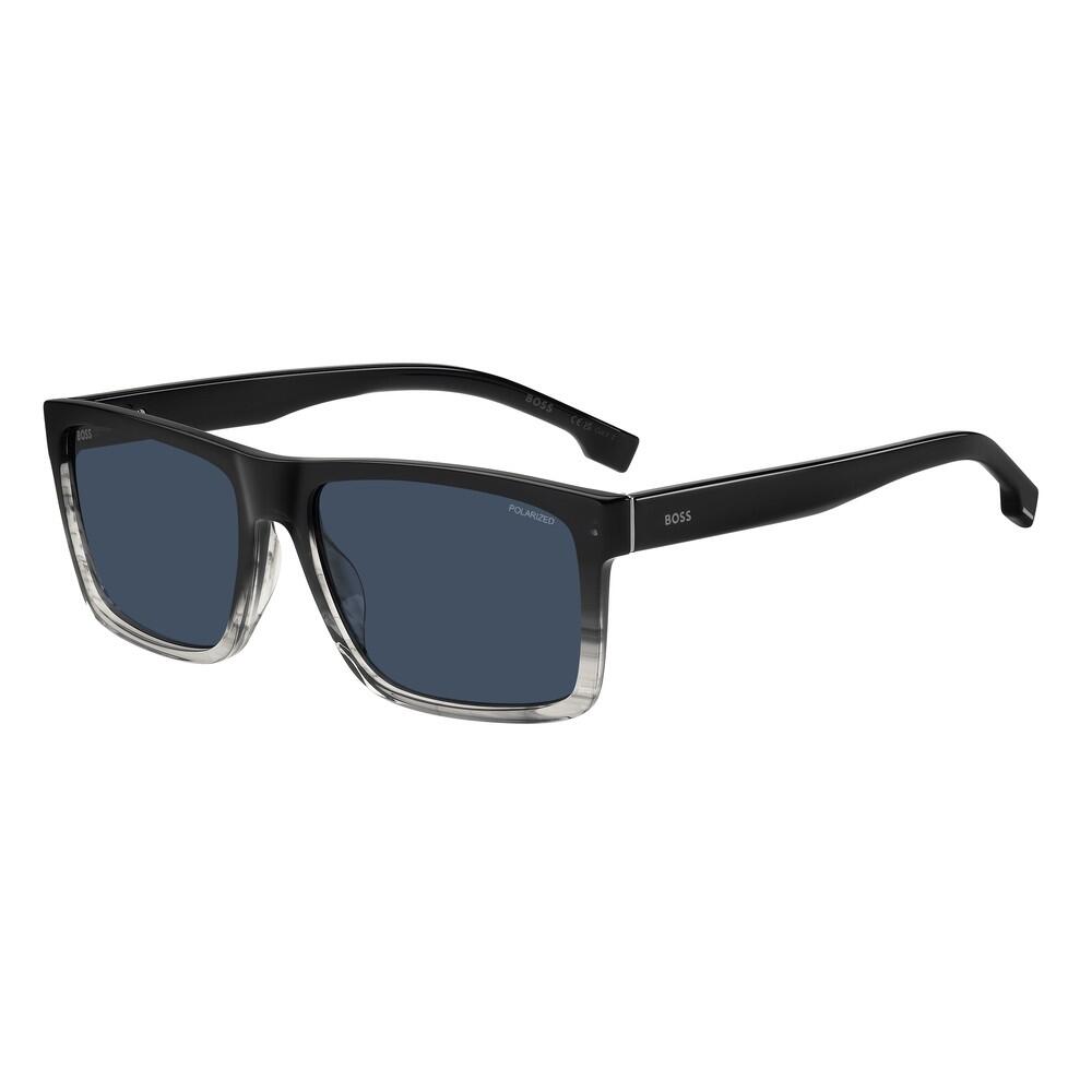 Hugo Boss - Lunettes De Soleil Polarisées Hugo Boss 1760/g/s Edm Pour Homme, Taille 59 Mm - Lunettes De Soleil - Bleu|noir - No Size - Decathlon
