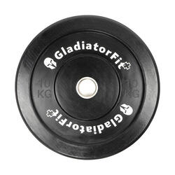 Disque olympique noir caoutchouc "Bumper Plate" Ø 51mm GladiatorFit