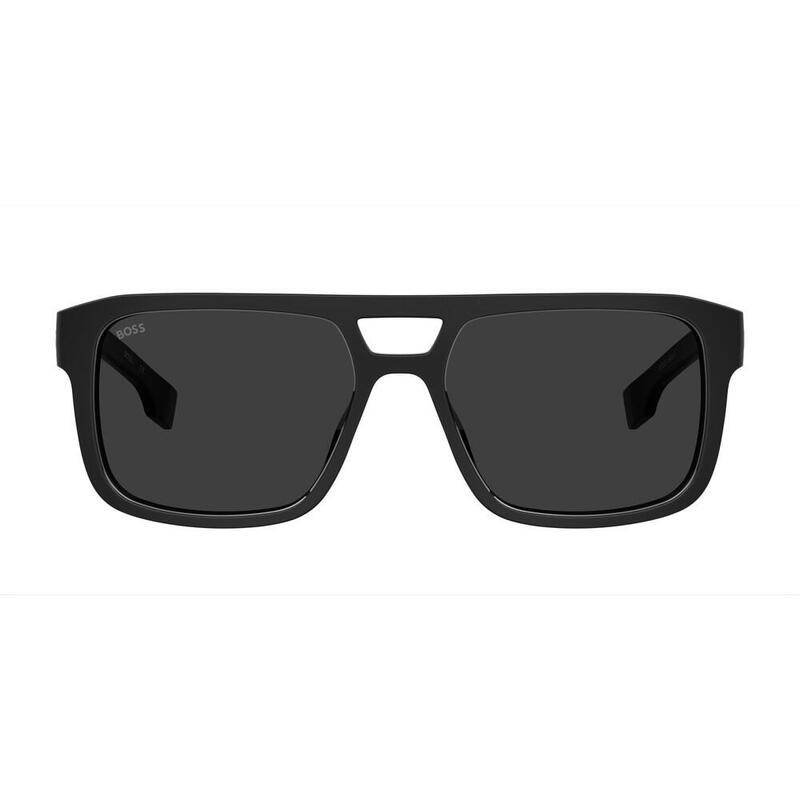 BOSS - Lunettes De Soleil En Acétate Noir Avec Finitions Argentées - Noir