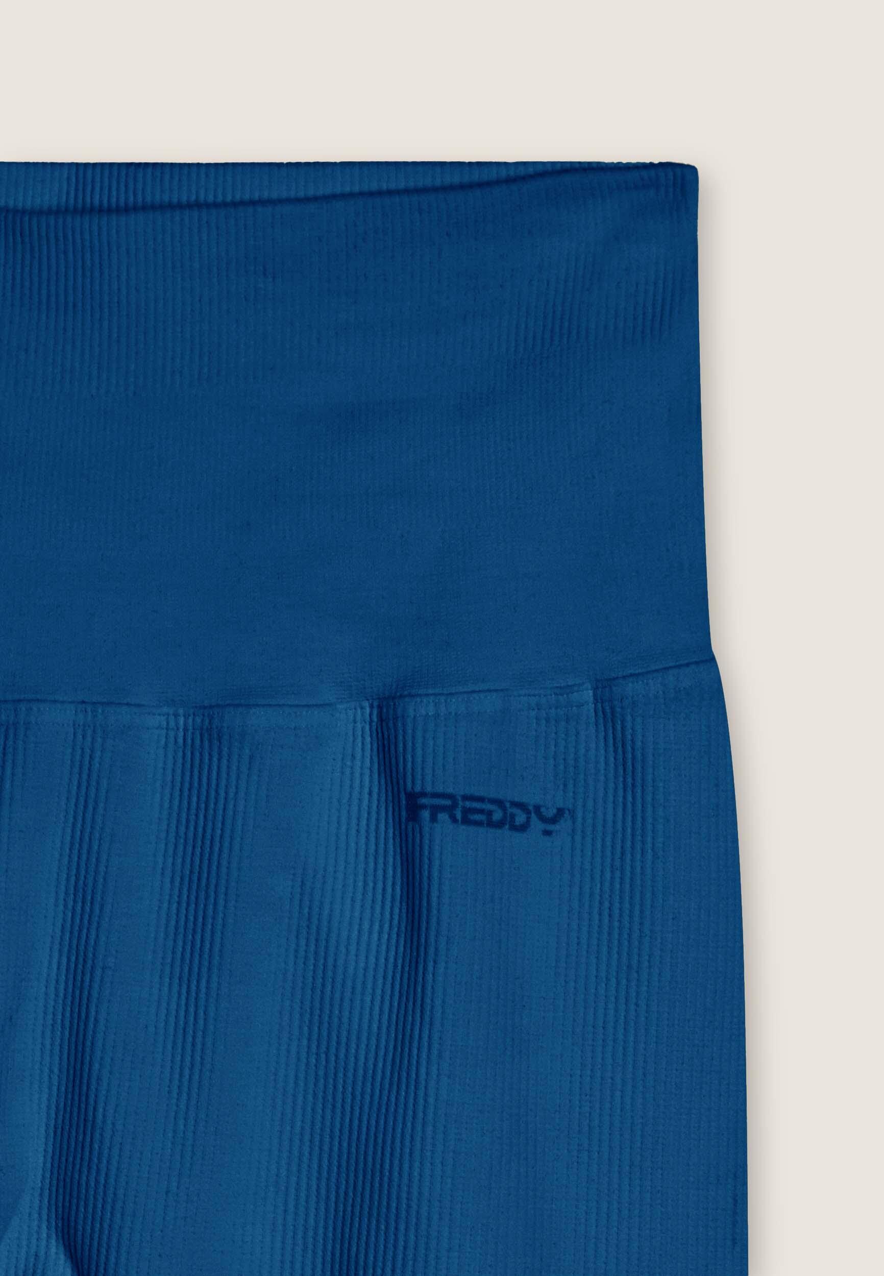 Leggings 7/8 à taille haute en tissu côtelé sans coutures 3/3