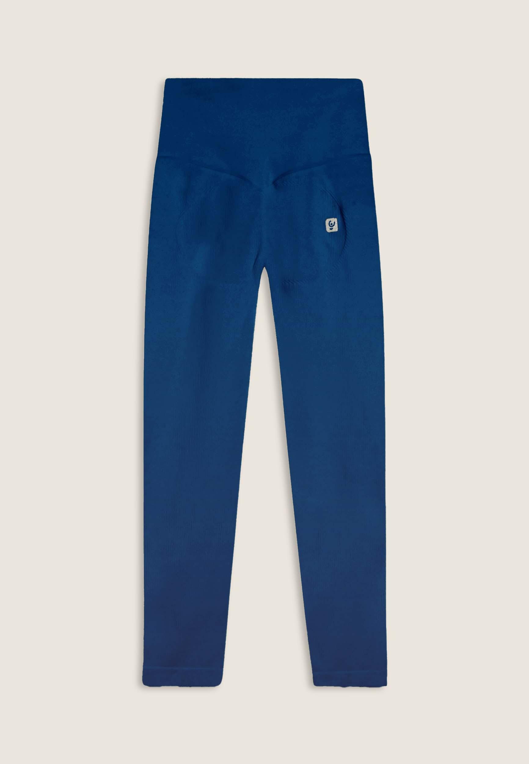 Leggings 7/8 à taille haute en tissu côtelé sans coutures 2/3