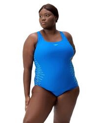 Maillot de bain galbant Speedo Eco Enduraflex Placement Medalist +size Bleu