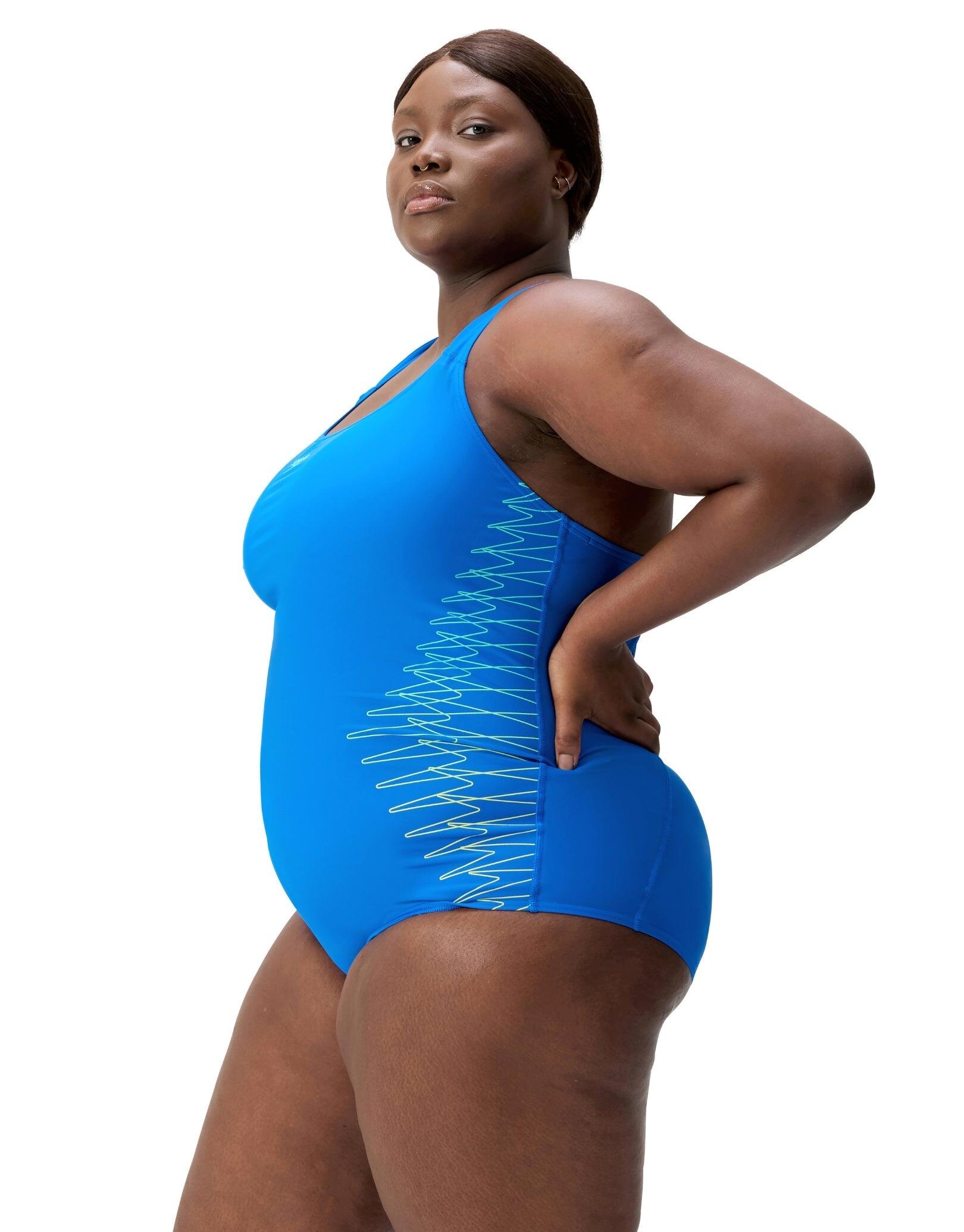 Speedo Corrigerend Badpak Eco Enduraflex Placement Medalist +size Blauw 3/5