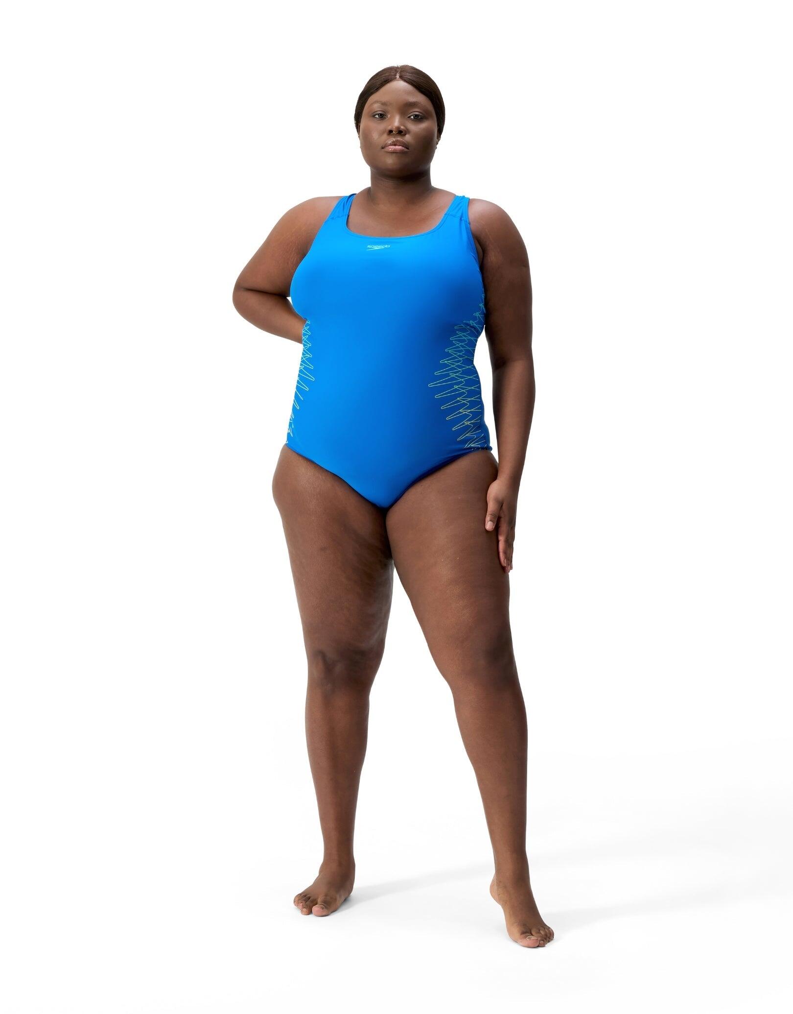 Speedo Corrigerend Badpak Eco Enduraflex Placement Medalist +size Blauw 4/5