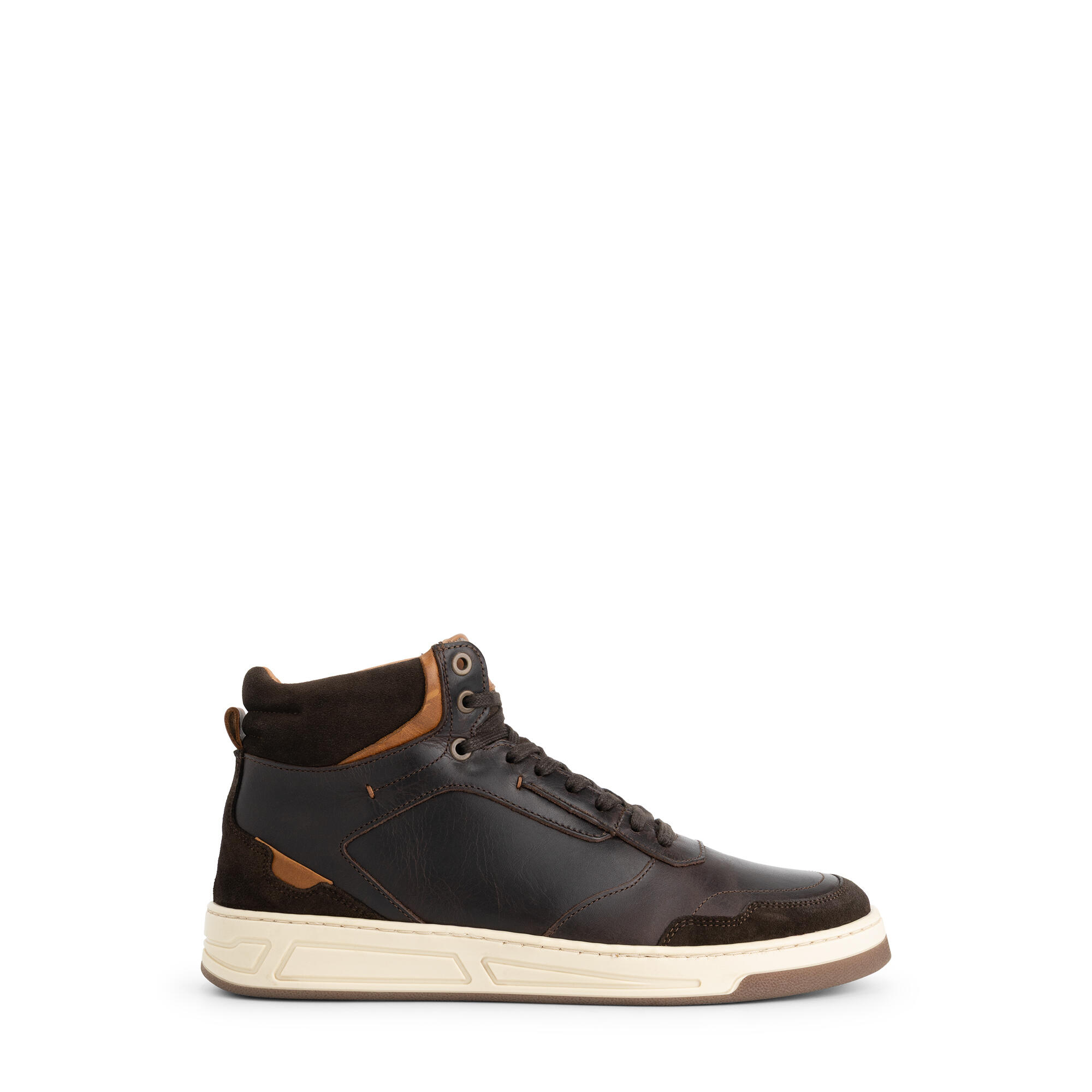 Durham Heren - Hoge sneakers - Leer - Donkerbruin 3/5