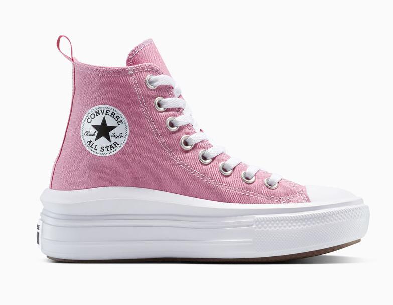 Scarpe donna converse chuck taylor all star move platform - rosa 2/7