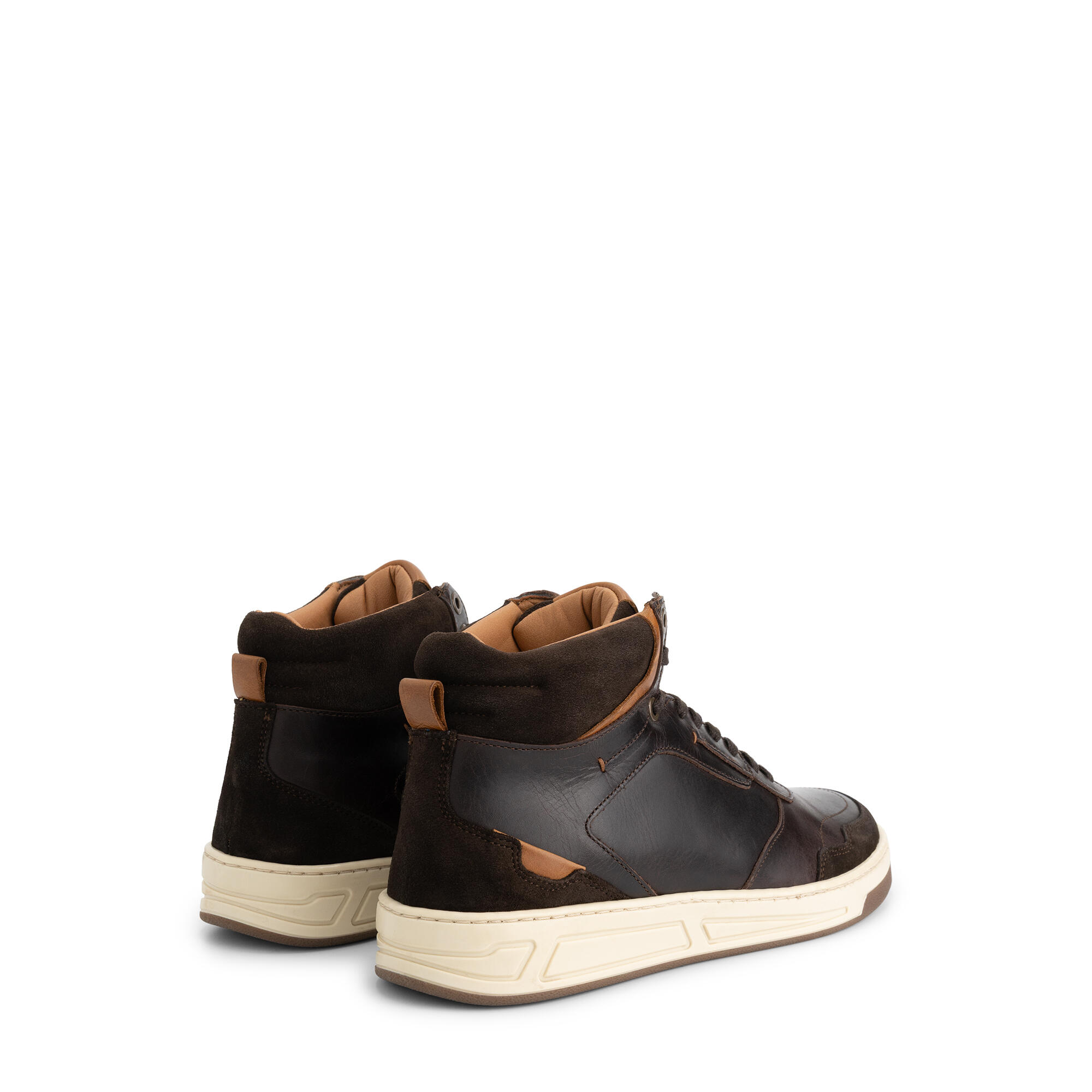 Durham Heren - Hoge sneakers - Leer - Donkerbruin 2/5