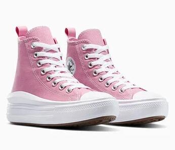 Scarpe donna converse chuck taylor all star move platform - rosa 6/7