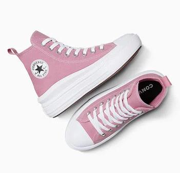 Scarpe donna converse chuck taylor all star move platform - rosa 7/7