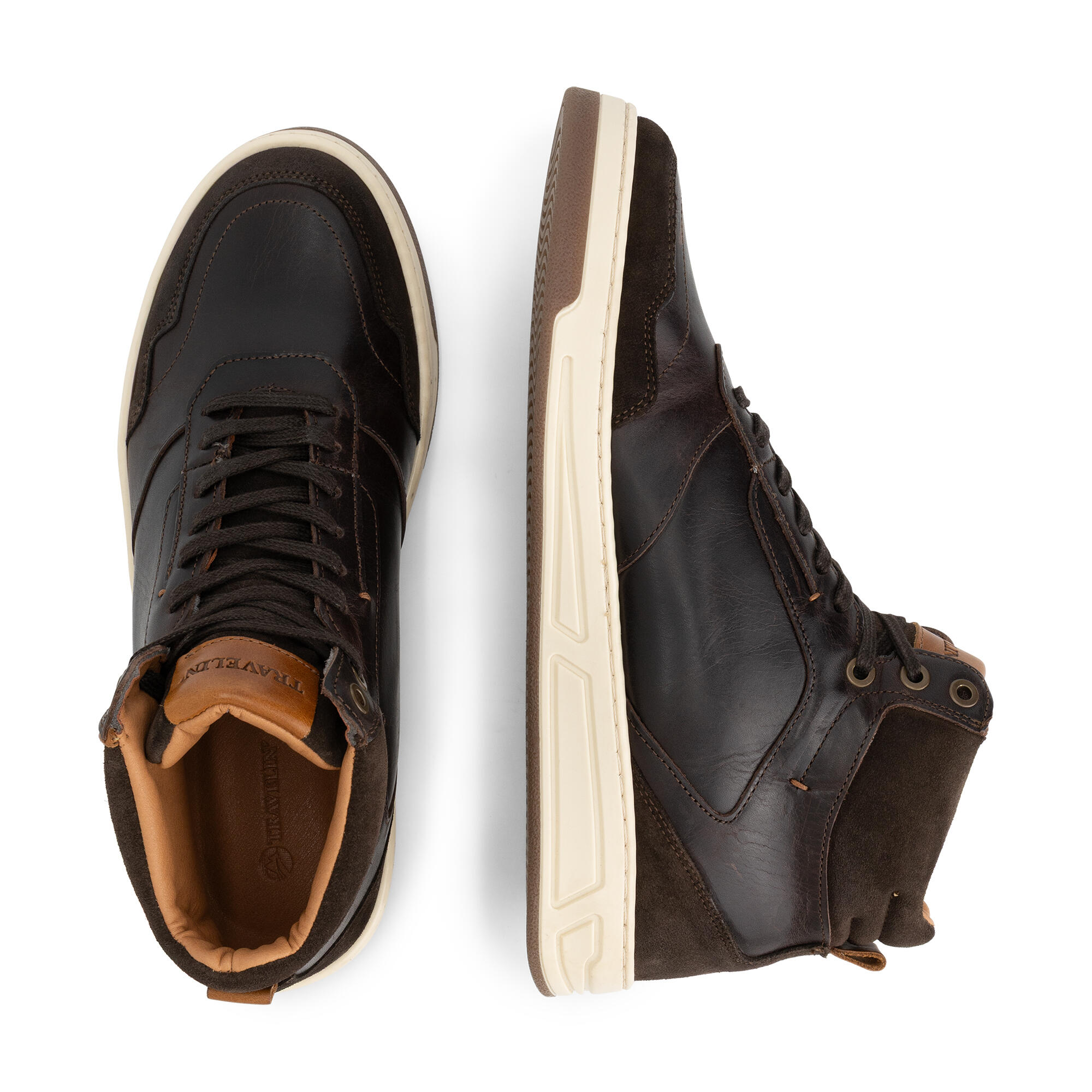 Durham Heren - Hoge sneakers - Leer - Donkerbruin 4/5