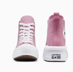 Scarpe donna converse chuck taylor all star move platform - rosa 5/7