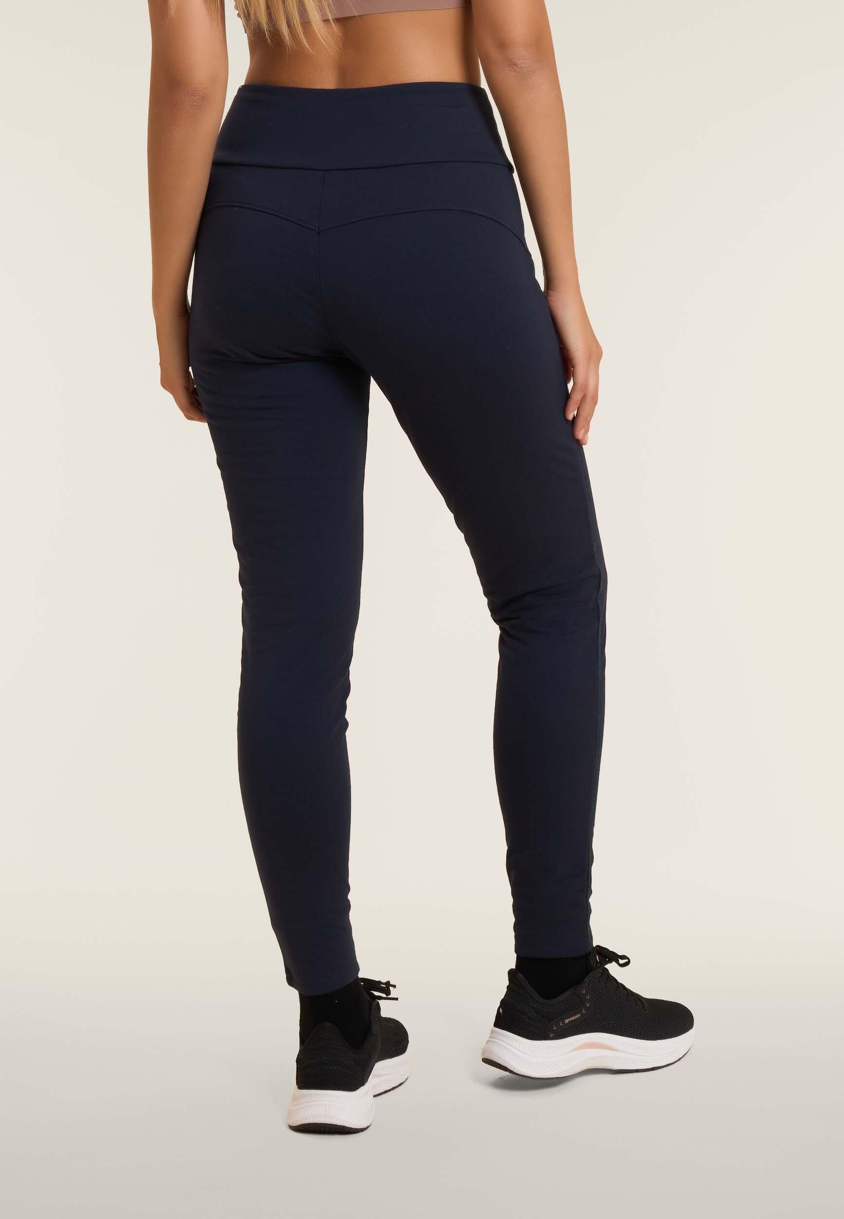 Leggings con bande logate e vita alta 3/4