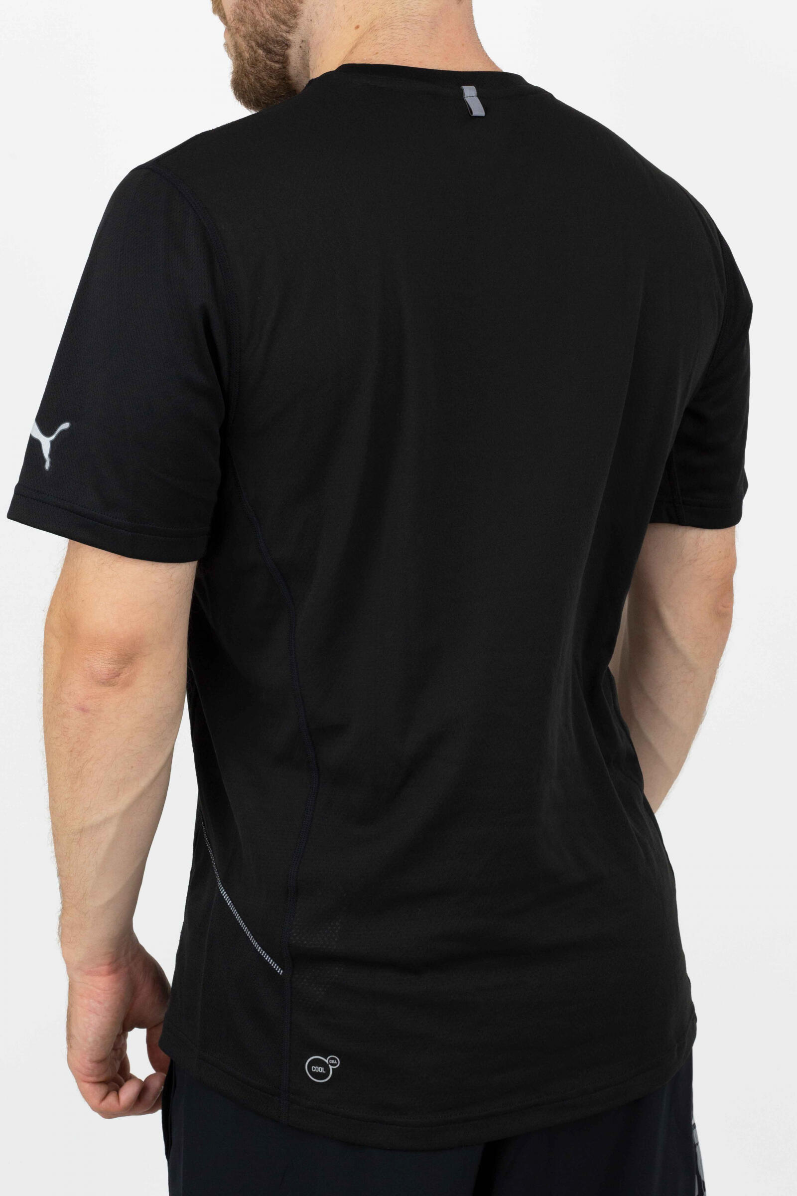 Puma Camiseta Running Logo Negro 3/4