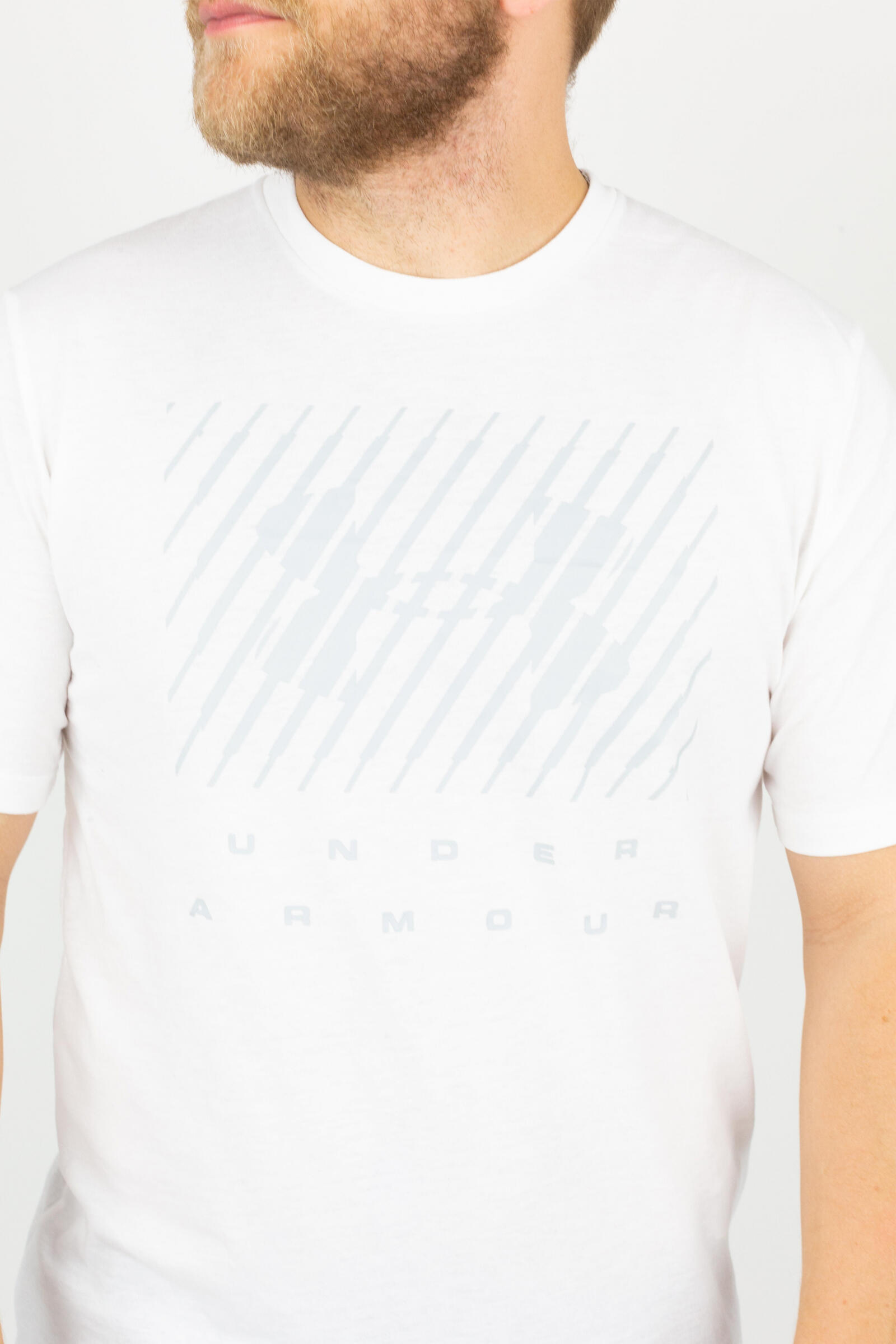 Under Armour Camiseta Con Logotipo Grande Blanco 4/4