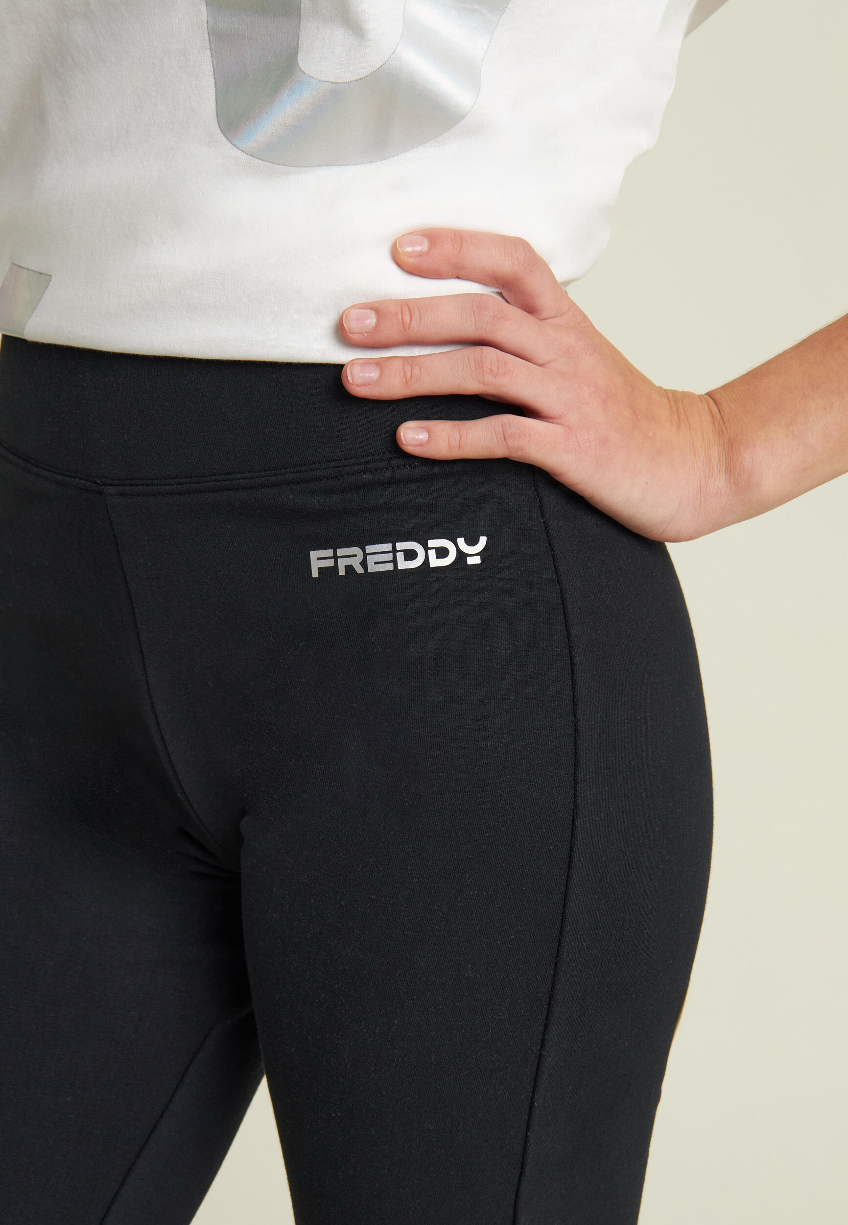 Leggings a zampa in felpa elasticizzata 4/4