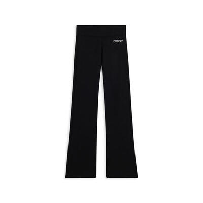 Leggings a zampa in felpa elasticizzata