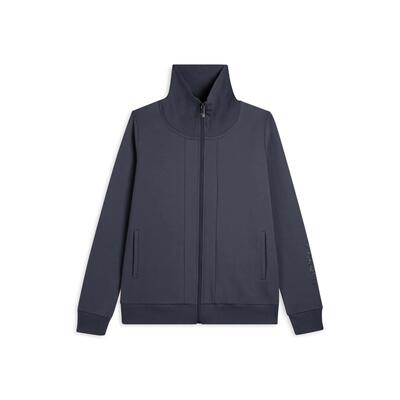 Felpa con zip e collo alto risvoltabile