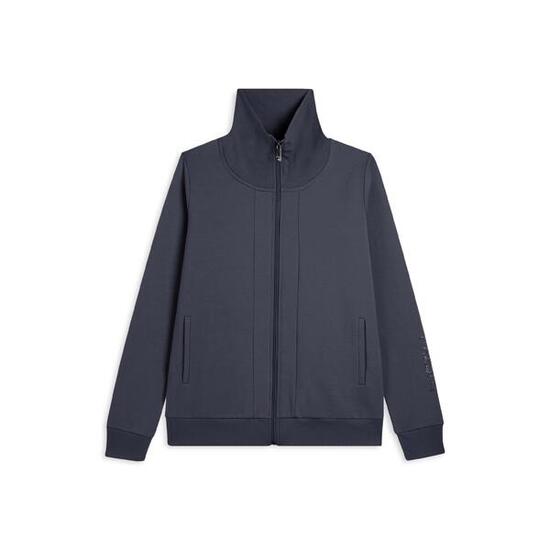 Sweat-shirt zippé avec col retournable