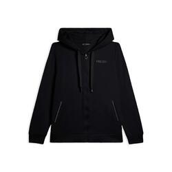 Sweat-shirt de sport zippé à capuche pour femmes, avec paillettes bicolores