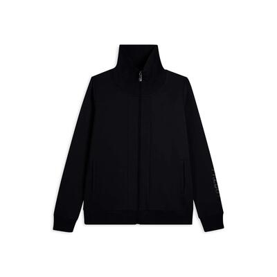 Felpa con zip e collo alto risvoltabile