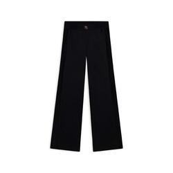 Pantalon à jambe large en viscose avec détails en chenille