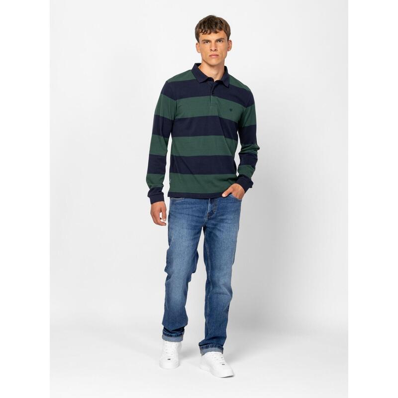 Tricou cu mânecă lungă și guler pentru bărbați CARTER