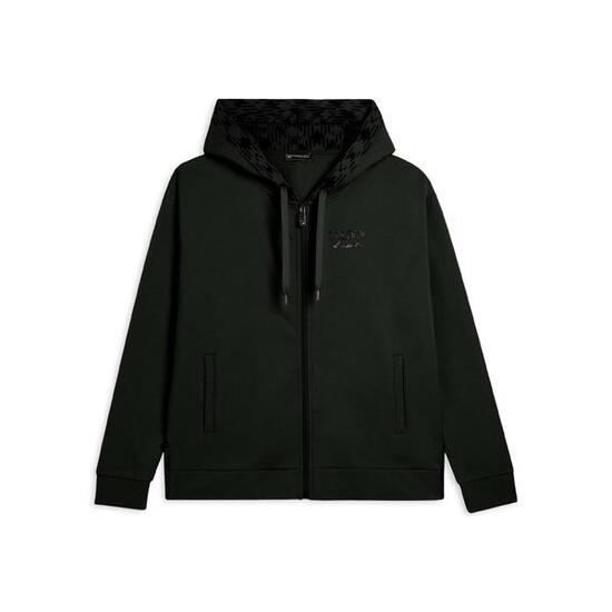 Sweat-shirt à capuche doublée d’un joli imprimé et fermeture à glissière sur le