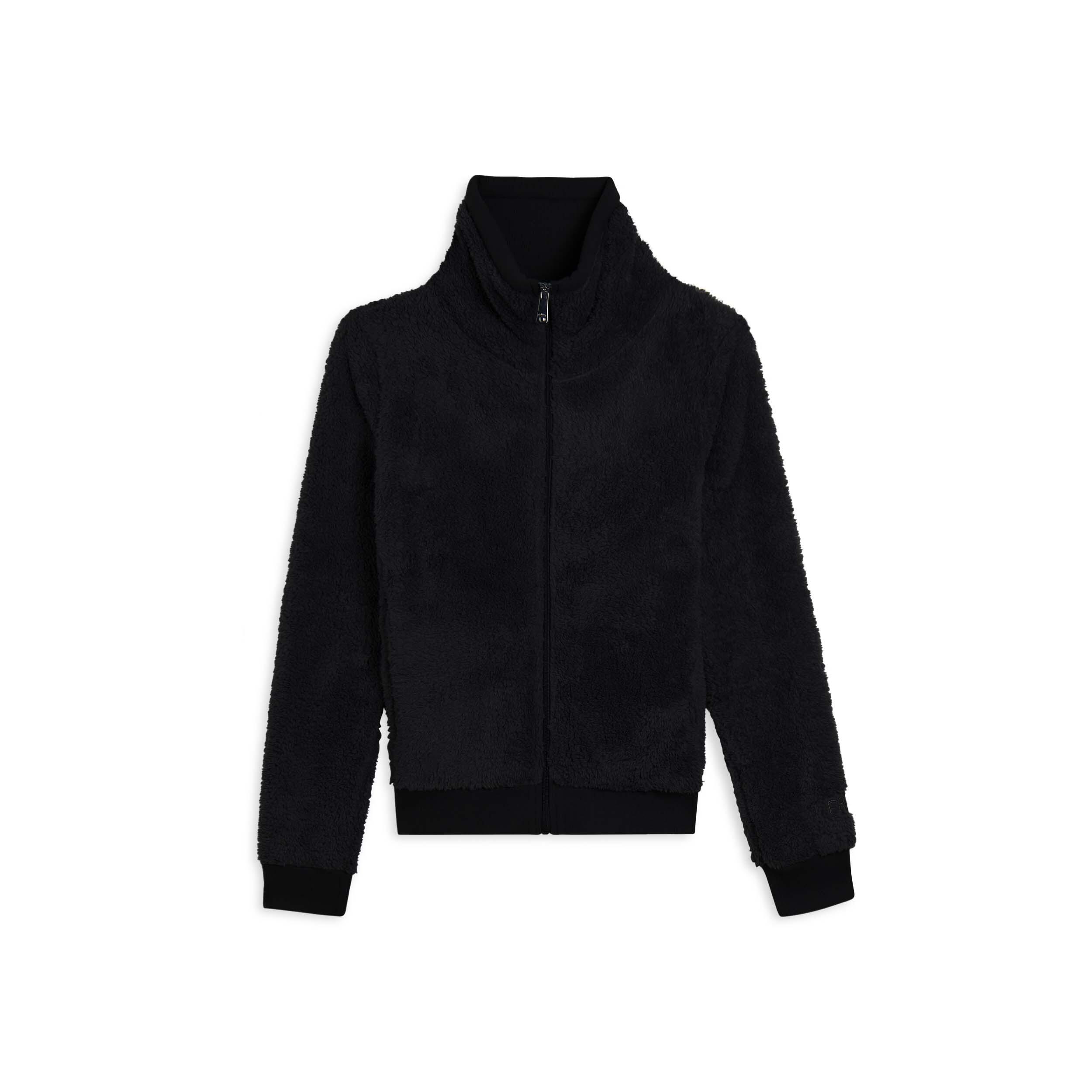 Freddy - Sweat-shirt Zippé En Tissu Sherpa Avec Col Montant - Sweat Zippé - Noir - Decathlon